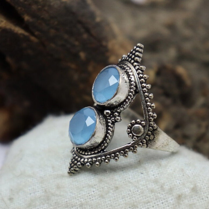 Vintage Alloy Inlaid Zircon European And American Ladies Ring
