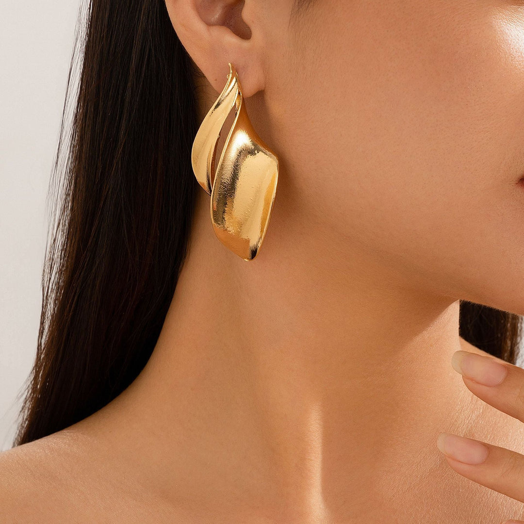 Fashion Geometry Pattern Water Drop Earrings Women