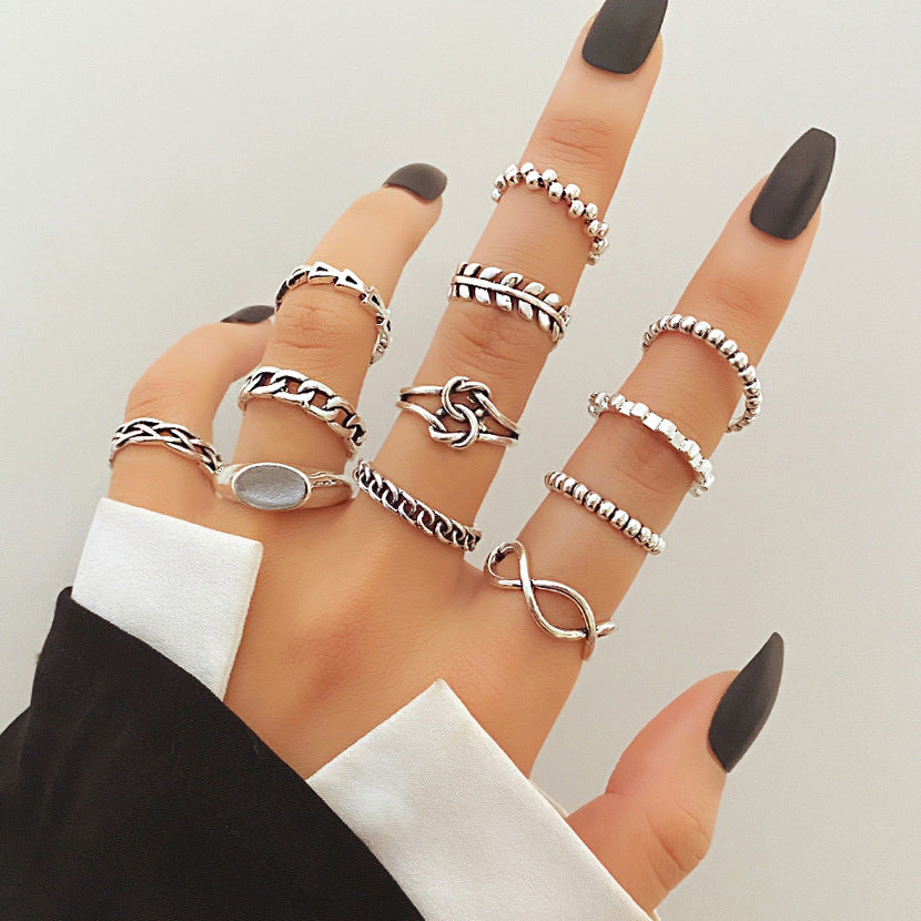Fashion Personality Butterfly Snake Ring Suit Combination Opening