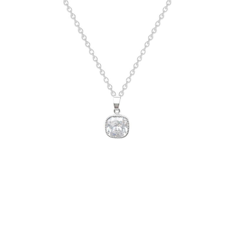 High-grade Internet Celebrity Cube Sugar Necklace Geometric Special Interest Light Luxury