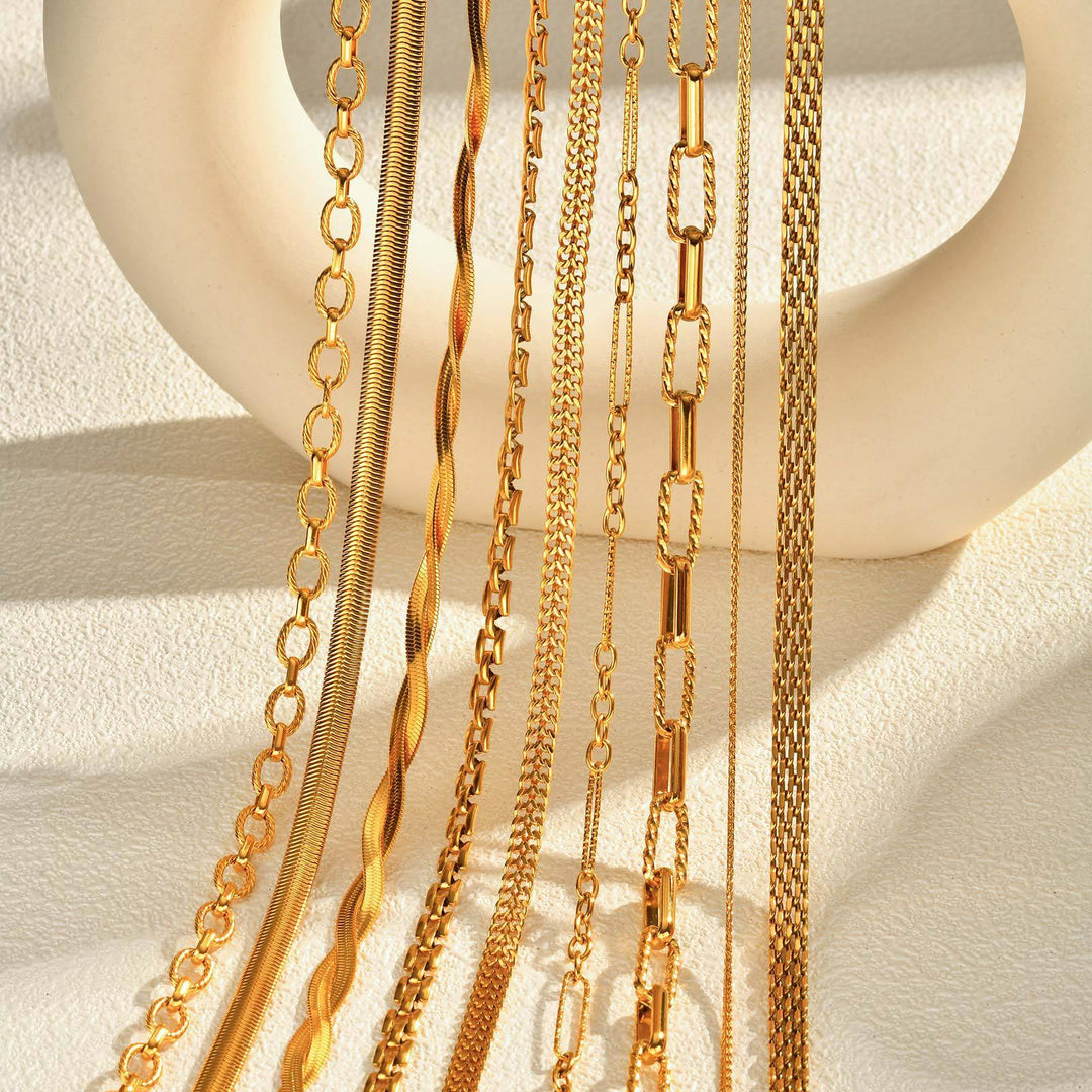 Snake Bones Chain Mesh Twist Necklace