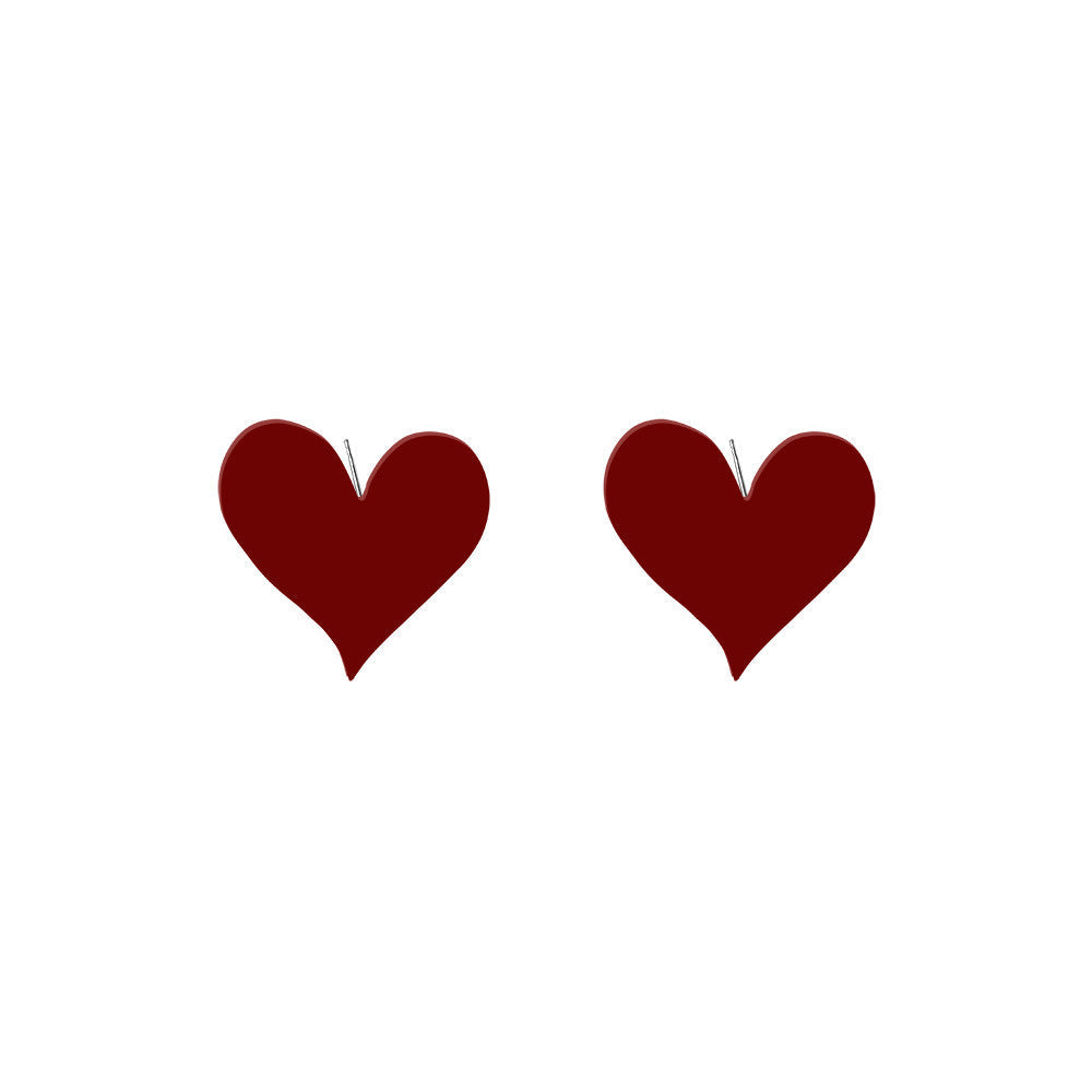 Environmental Acrylic Earrings Halloween Red Love