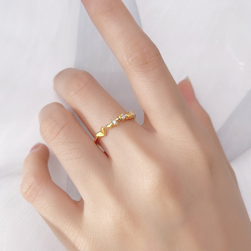Hollowed Heart Shape Retro Elegant Adjustable