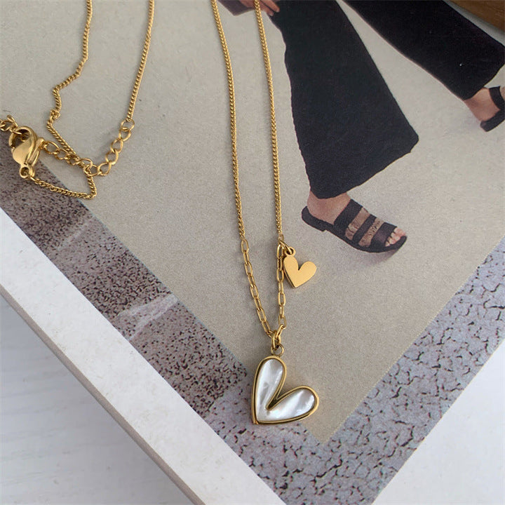 Heart-shaped Color-preserving Necklace Clavicle Chain