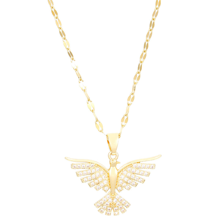 Necklace Women's Gold Inlaid Diamond Mesh Red
