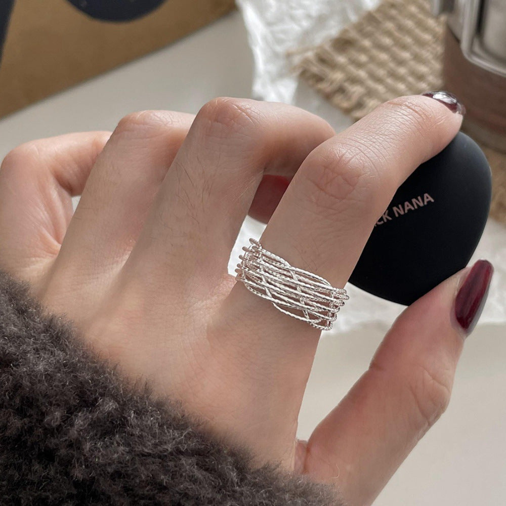925 Sterling Silver Simple Bracelet Non-fading All-matching Little Finger Ring