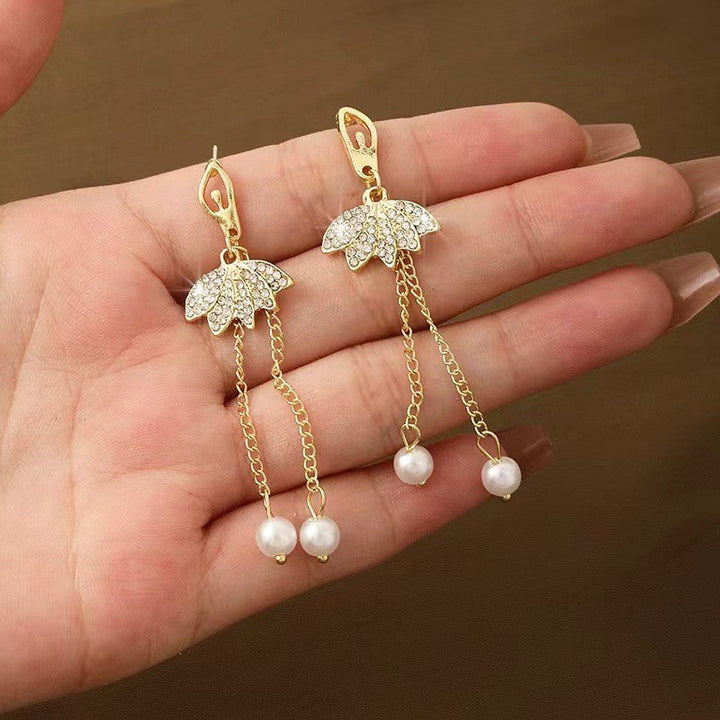 Ballet Women's Earrings Long Pearl
