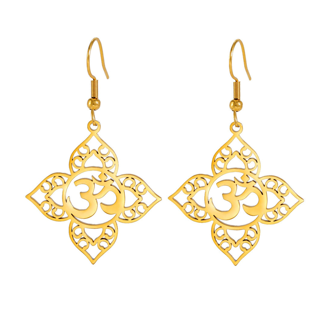Women's Yoga Symbol Stainless Steel Earrings