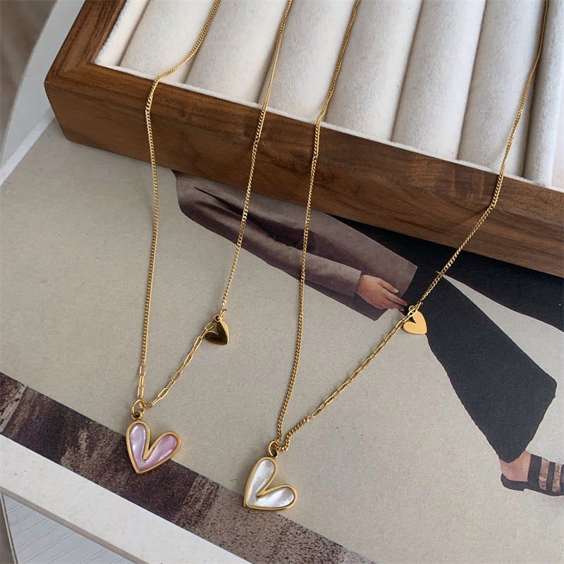 Heart-shaped Color-preserving Necklace Clavicle Chain