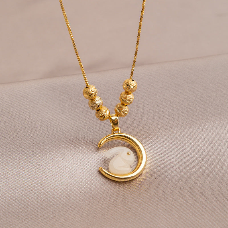 Necklace,stainless Steel,with White Rabbit,Only Self-pickup Is Supported, And The Displayed Prices Are All Self-pickup Prices