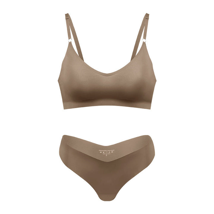 Plus Size V-neck Underwear Suit Women's No Steel Ring Seamless