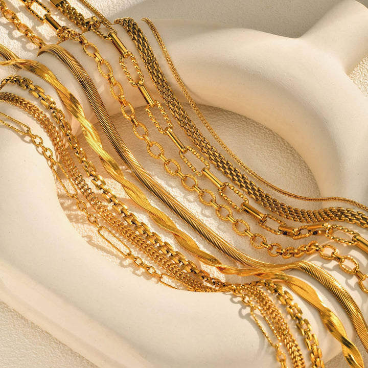 Snake Bones Chain Mesh Twist Necklace