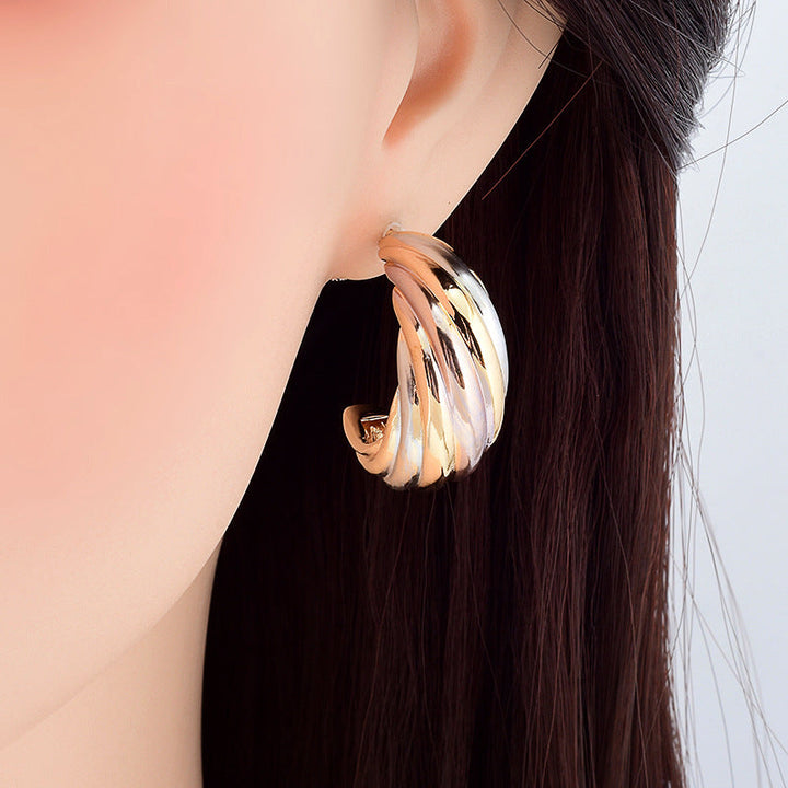 Minority Fashion Thread Simple Color Earrings
