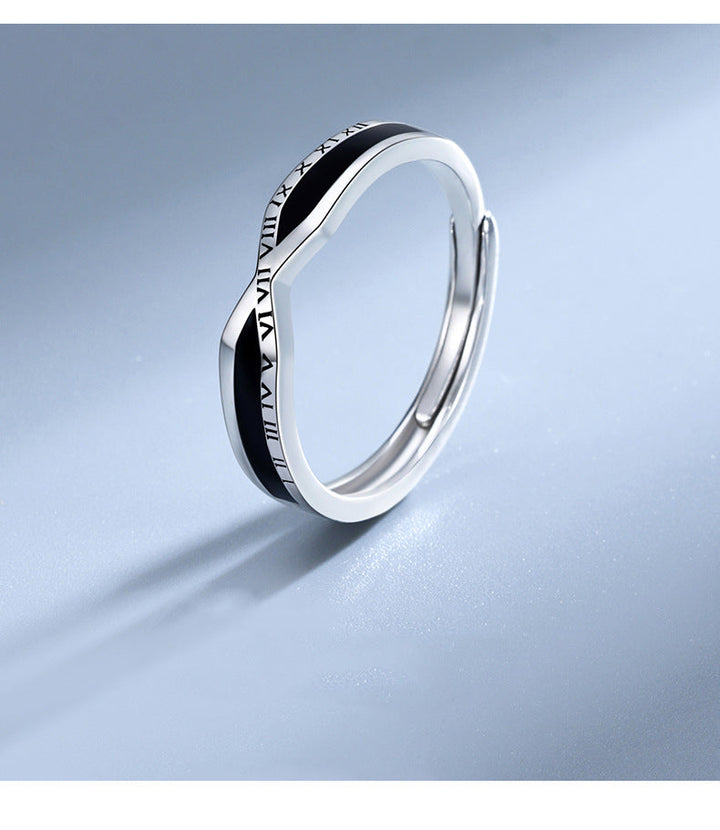 Time Hourglass Ring For Men Hip-hop Fashion