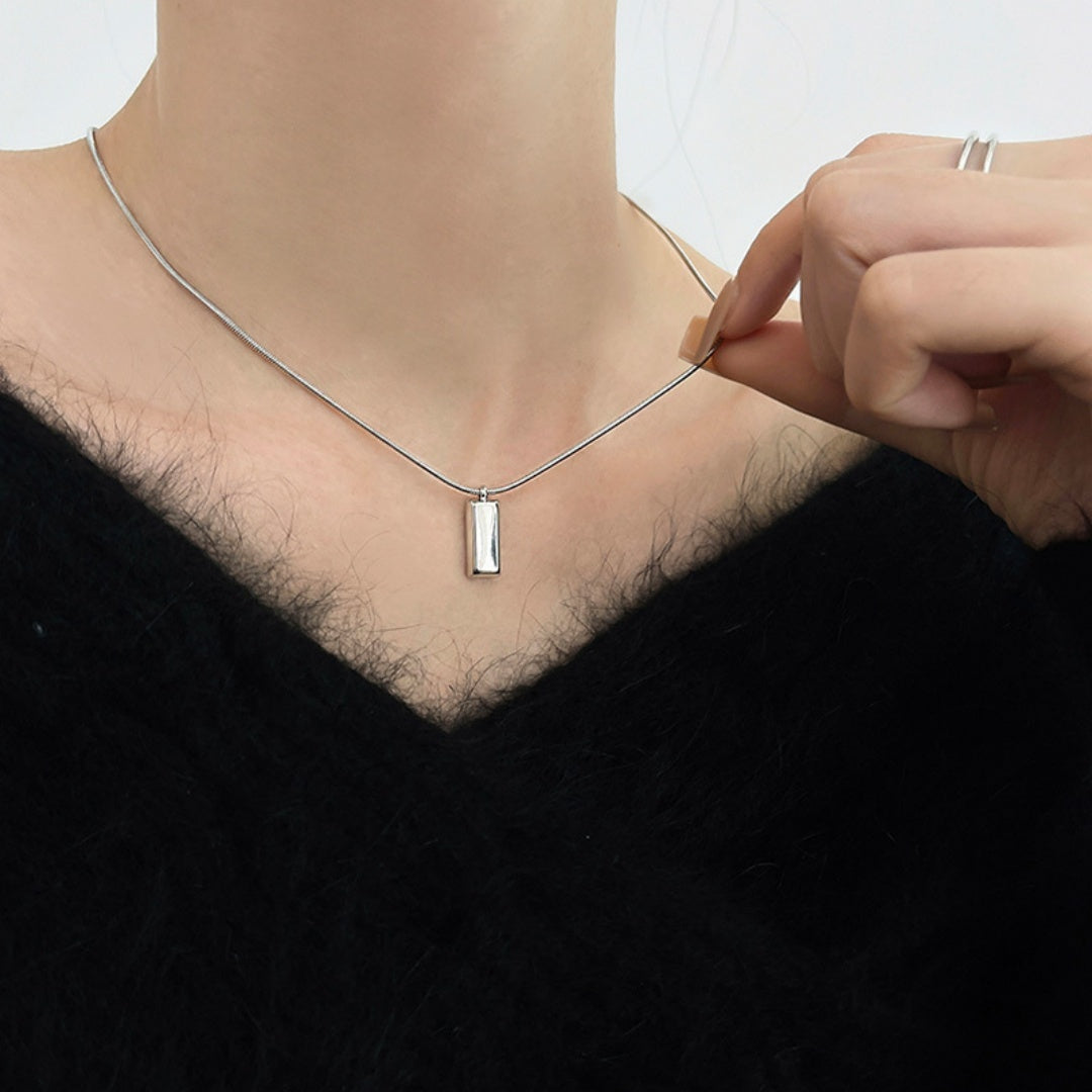 Necklace,stainless Steel,with Silvery Brick,Only Self-pickup Is Supported, And The Displayed Prices Are All Self-pickup Prices