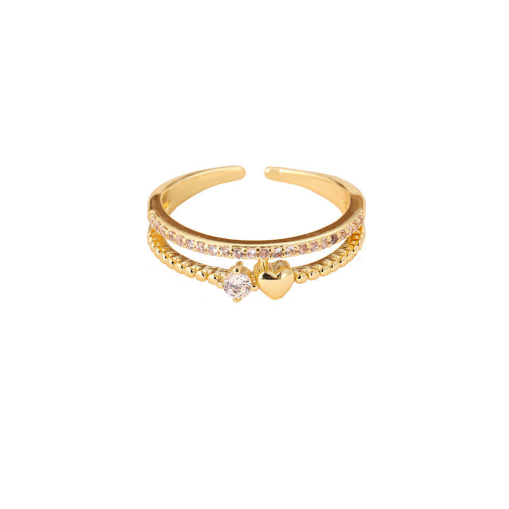 Heart-shaped Fashion Personality Copper Ring