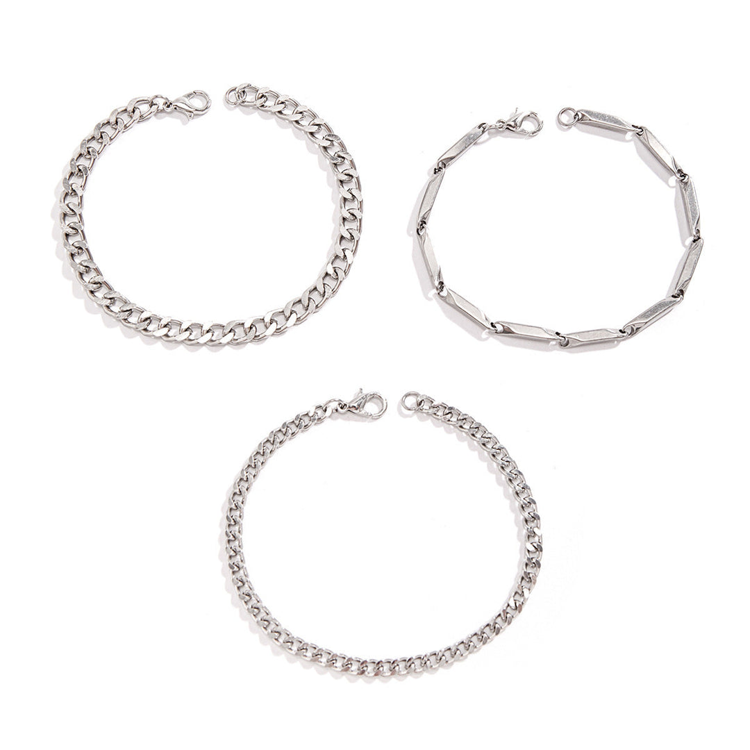 Multi-layer Hip Hop Stainless Steel Bracelet For Men