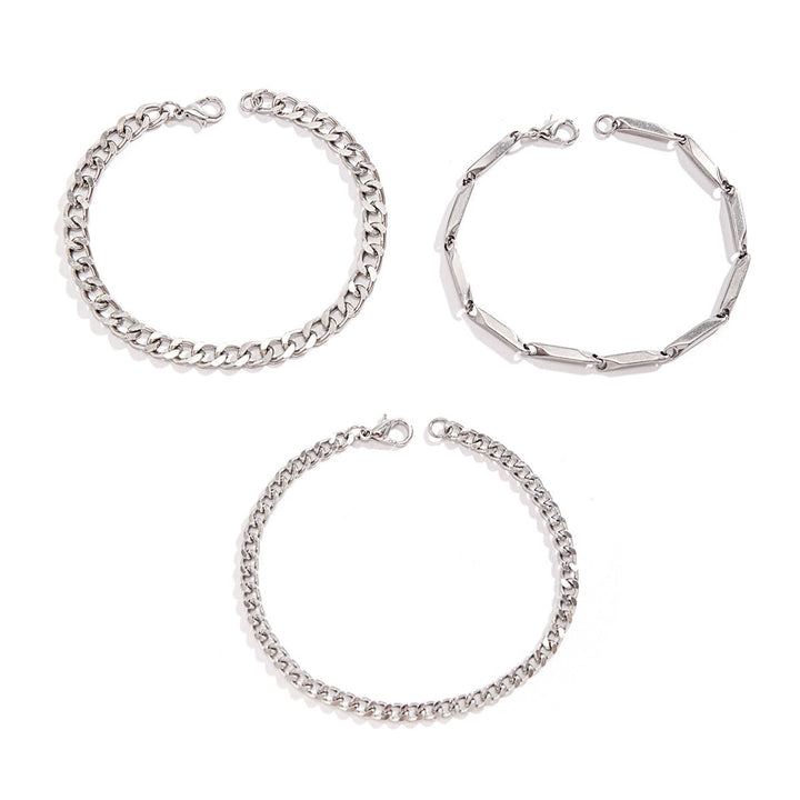 Multi-layer Hip Hop Stainless Steel Bracelet For Men
