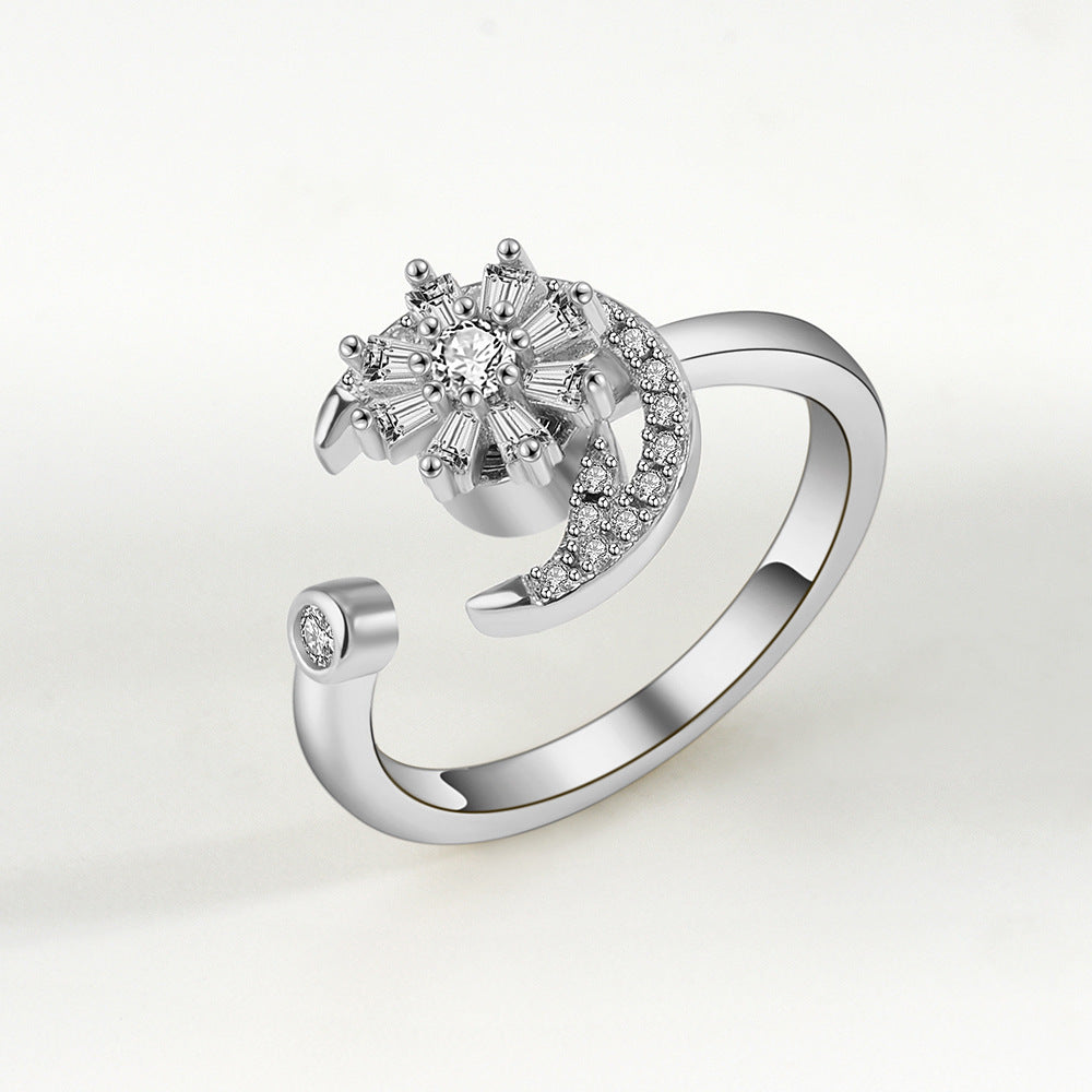 Sterling Silver Anxiety Spinning Ring Opening