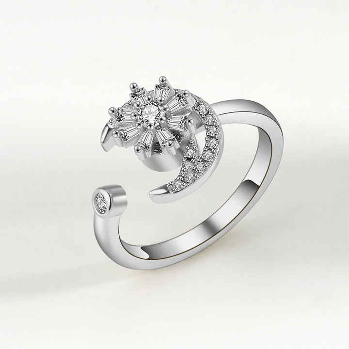Sterling Silver Anxiety Spinning Ring Opening