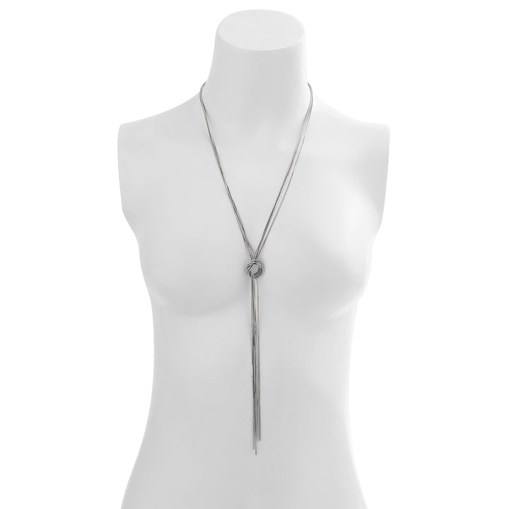 Simple Long Creative Contrast Color Winding Necklace For Women