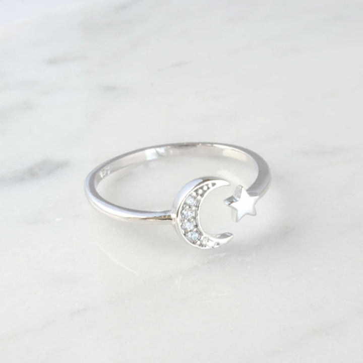 Fashion Personality Star Moon Ring Women