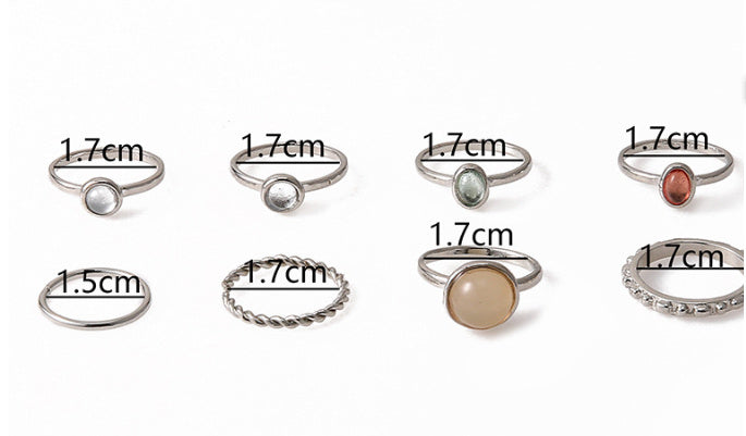 New Fashion Opal Champagne Multicolor Knuckle Ring