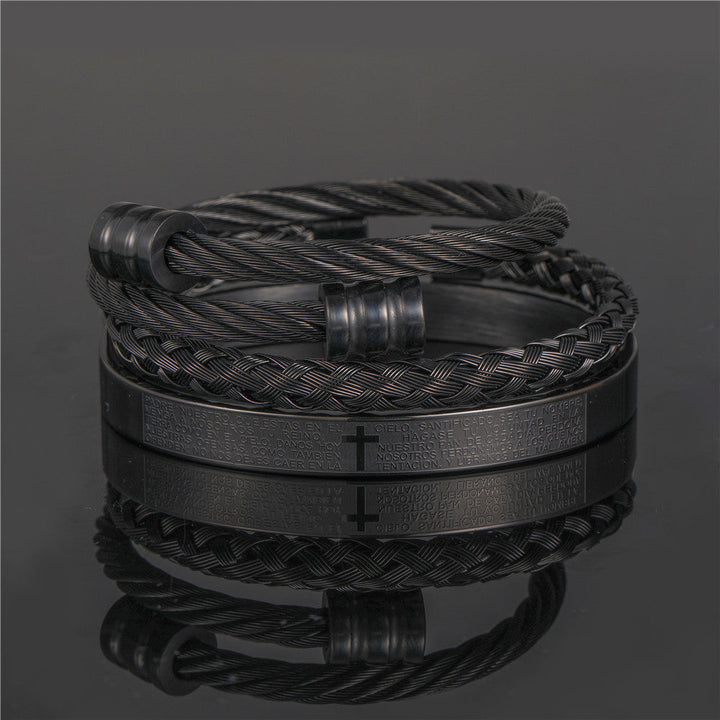 Titanium Steel Bracelet Suit Punk Creative Personality Roman