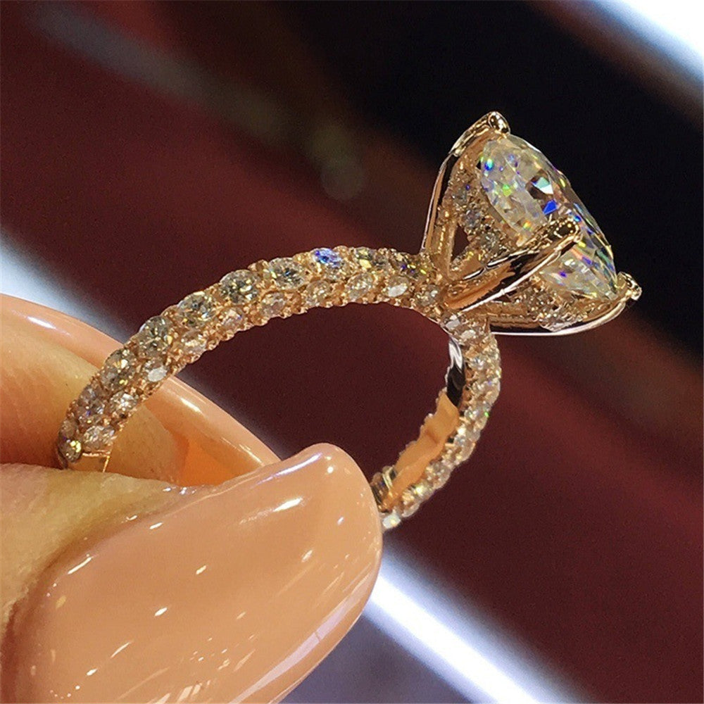 European and American fashion women's engagement diamond ring