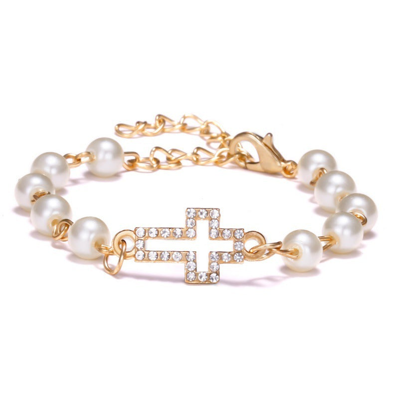 Hollow Rhinestone Pearl Bracelet Multi-style Adjustable