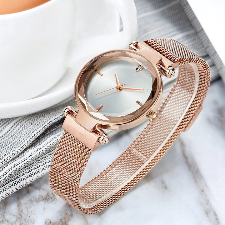 Creative Women's Fashion Creative Net With Quartz Watch
