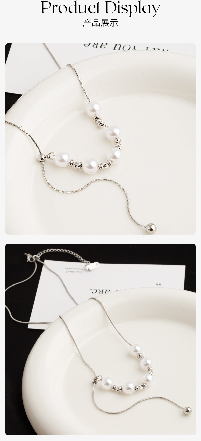 Necklace,stainless Steel,with Pearl,Only Self-pickup Is Supported, And The Displayed Prices Are All Self-pickup Prices