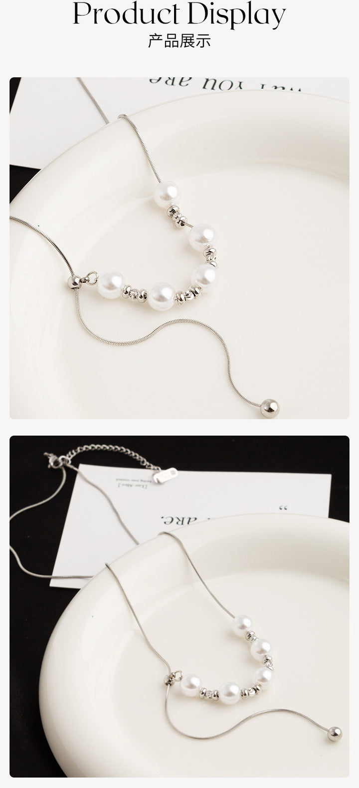 Necklace,stainless Steel,with Pearl,Only Self-pickup Is Supported, And The Displayed Prices Are All Self-pickup Prices