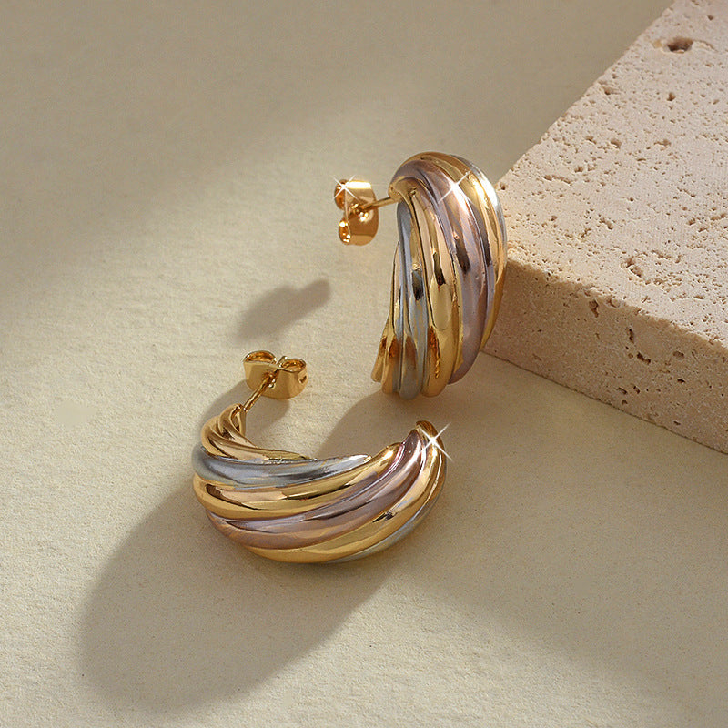 Minority Fashion Thread Simple Color Earrings