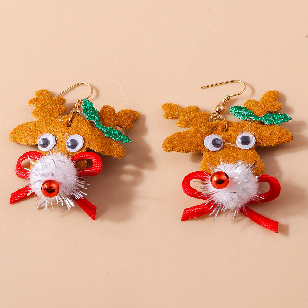 Ornament Christmas Cartoon Cute Earrings
