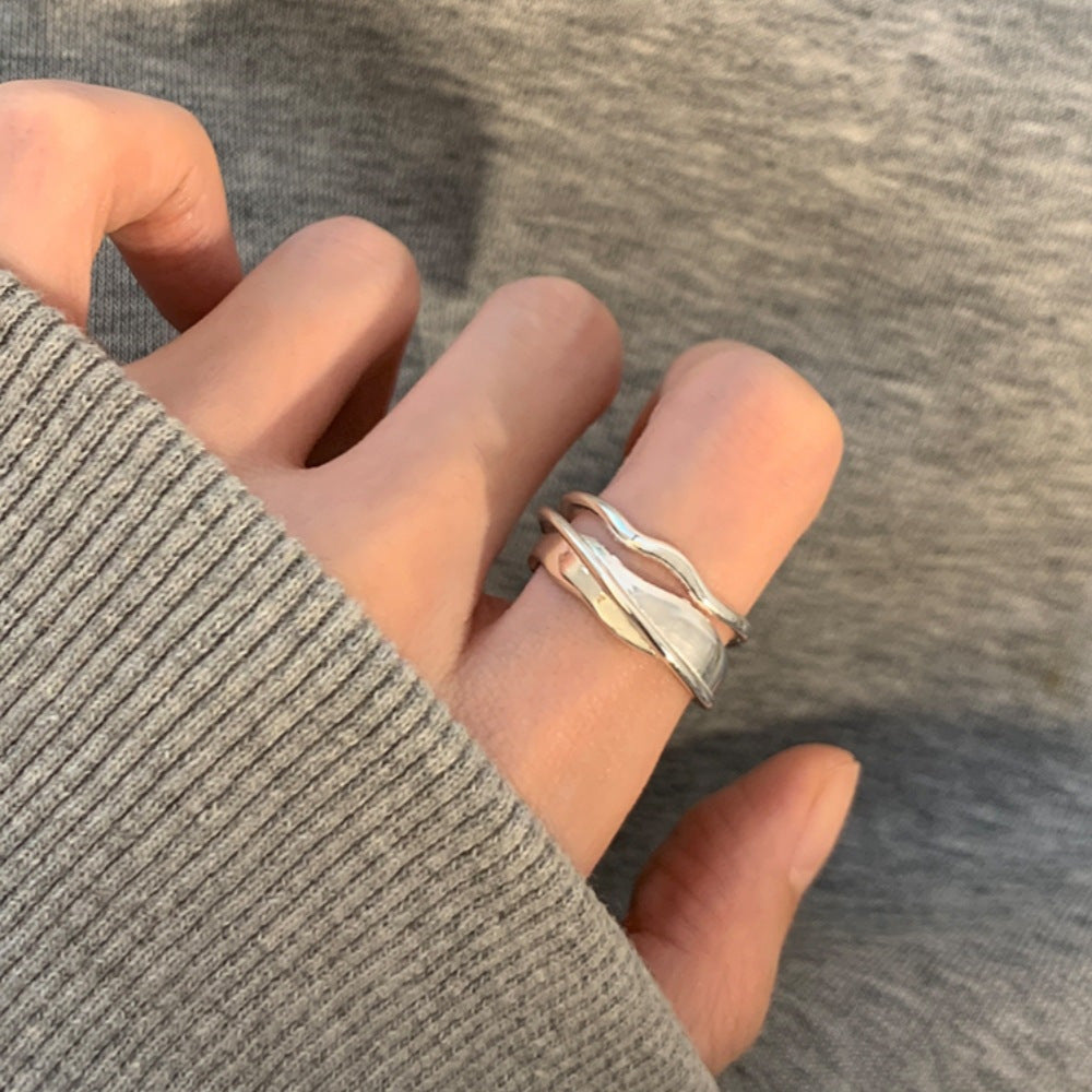 925 Sterling Silver Simple Bracelet Non-fading All-matching Little Finger Ring