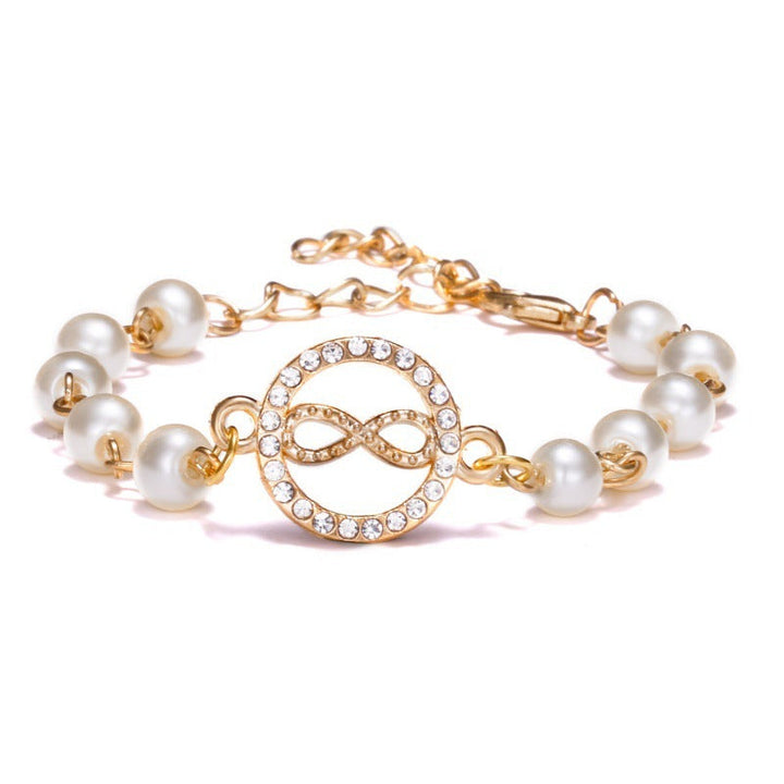 Hollow Rhinestone Pearl Bracelet Multi-style Adjustable