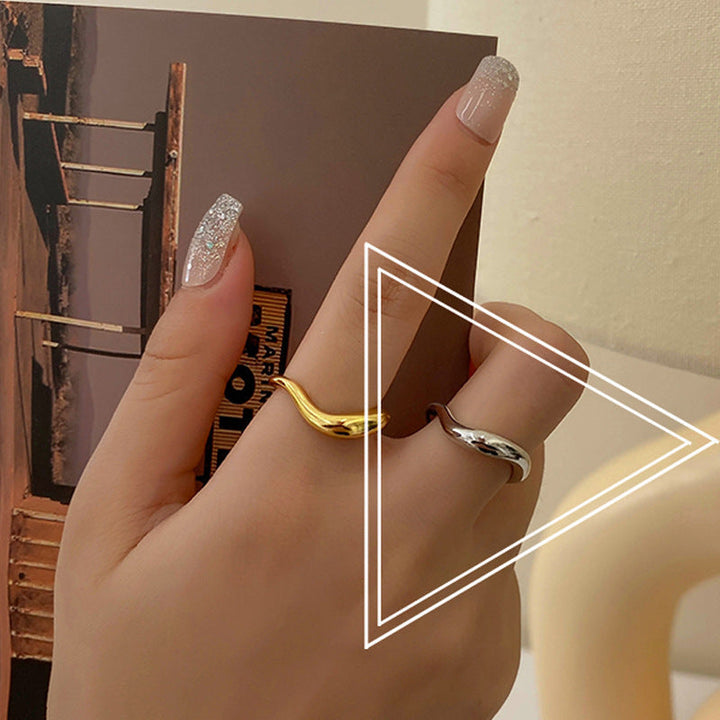 Japanese Classic Irregular Wave Ring Ins Cold Style