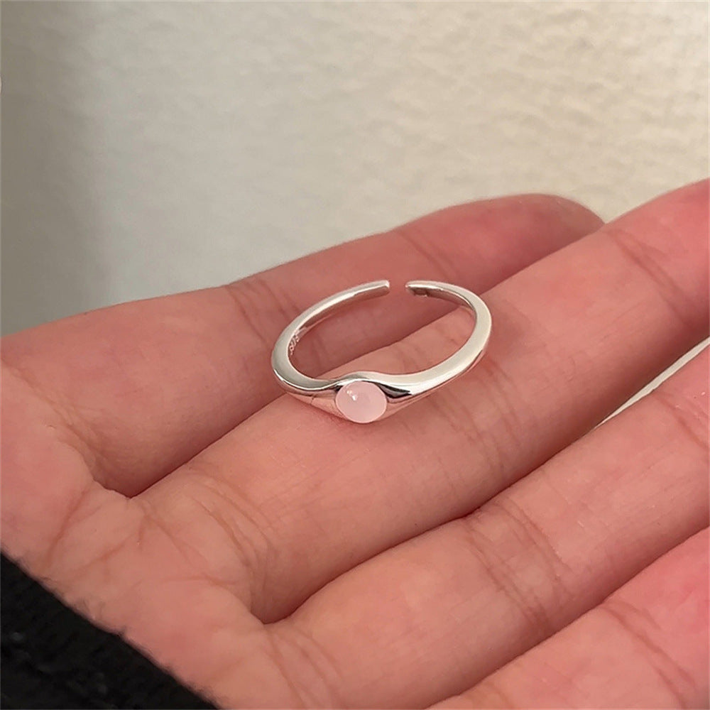 925 Sterling Silver Simple Bracelet Non-fading All-matching Little Finger Ring