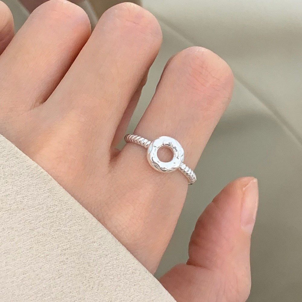 925 Sterling Silver Simple Bracelet Non-fading All-matching Little Finger Ring
