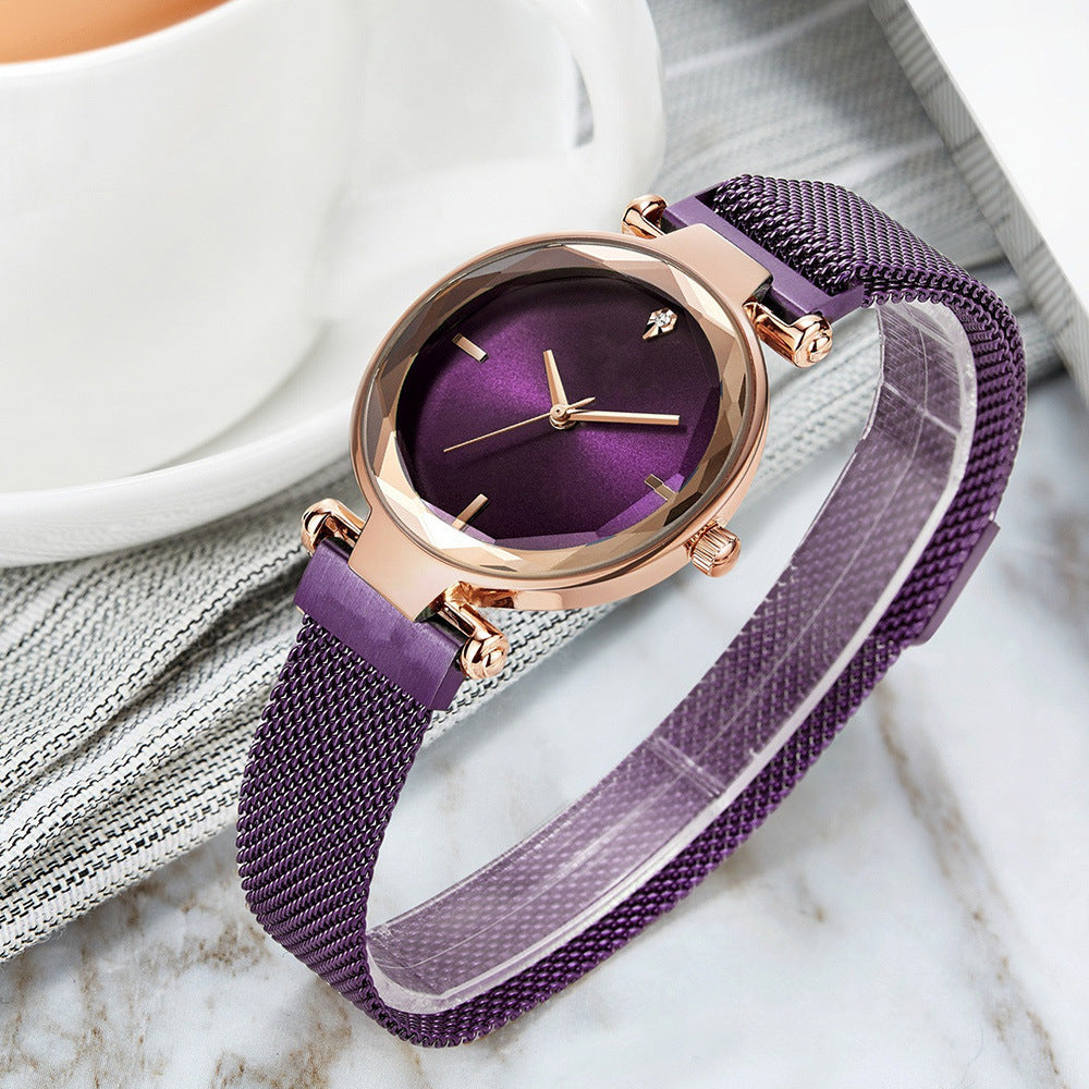 Creative Women's Fashion Creative Net With Quartz Watch