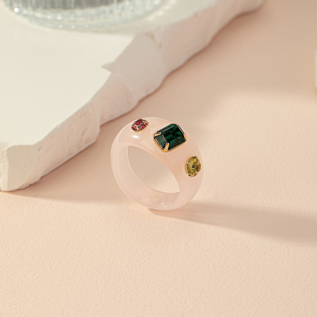 Transparent Exquisite Ring For Women Retro Minority Ornament