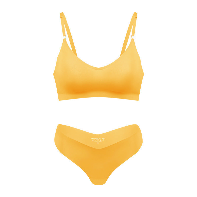 Plus Size V-neck Underwear Suit Women's No Steel Ring Seamless