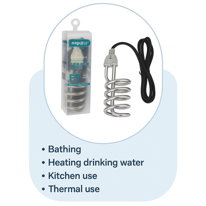 Water Heating Rod 2000W F8 Shock Proof Portable Electric Water Heater