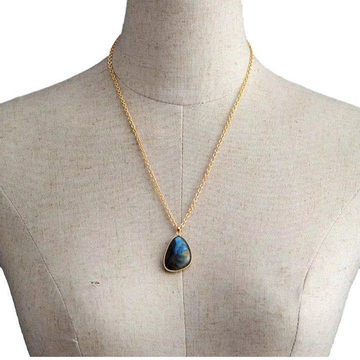 Simple Stylish Pendant Necklace Popular Ornament Natural Stone Jewelry