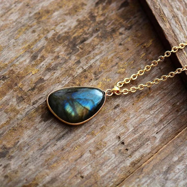 Simple Stylish Pendant Necklace Popular Ornament Natural Stone Jewelry