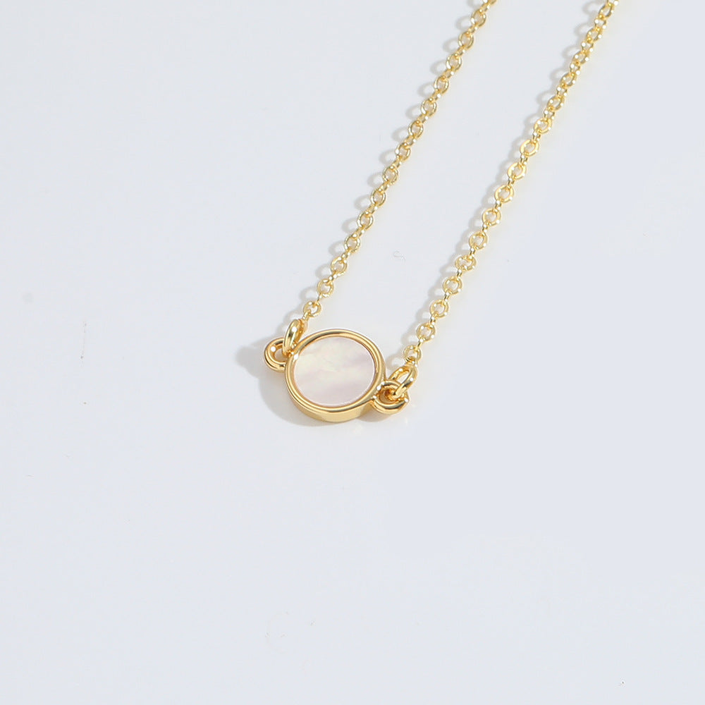Inlaid Pendant Necklace Vintage Heart Clavicle Chain