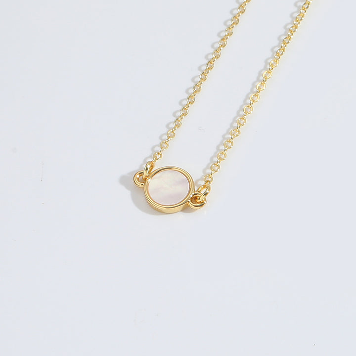 Inlaid Pendant Necklace Vintage Heart Clavicle Chain