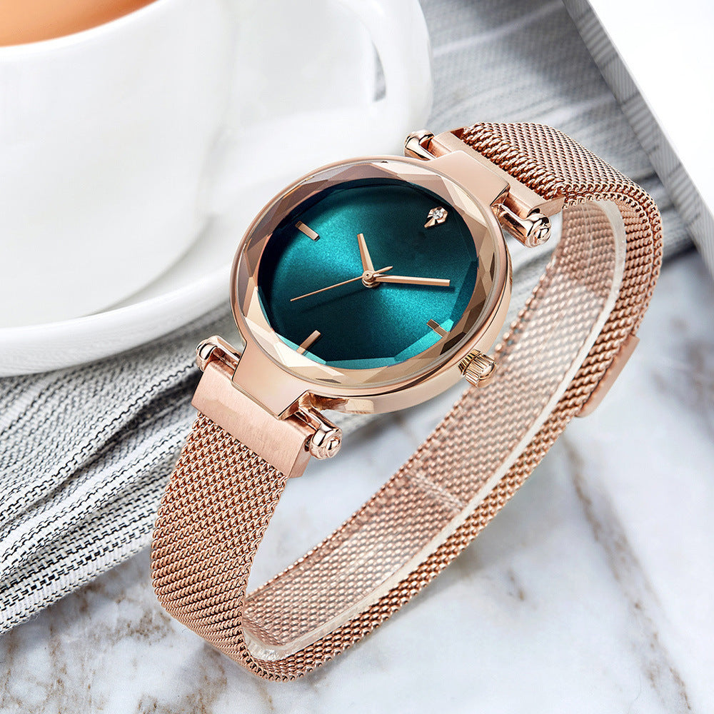 Creative Women's Fashion Creative Net With Quartz Watch