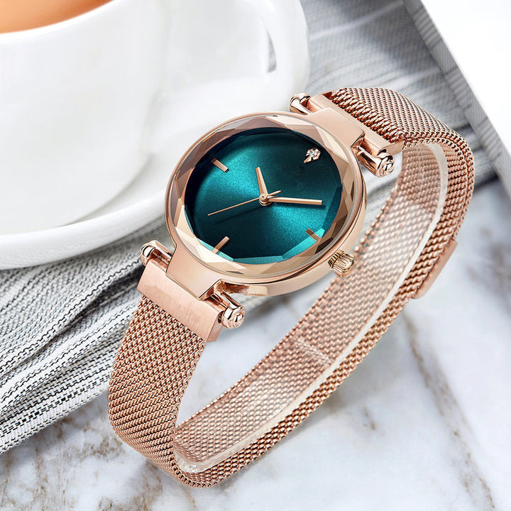 Creative Women's Fashion Creative Net With Quartz Watch